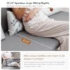 Foldable Sofa Bed with 2 Pillows, Couches and Sofas for Living Room Bedroom, Sleeper Sofa Chair Recliner Lounge (62.2")