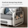 Foldable Sofa Bed with 2 Pillows, Couches and Sofas for Living Room Bedroom, Sleeper Sofa Chair Recliner Lounge (62.2")