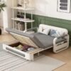 Foldable Sofa Bed with 2 Pillows, Couches and Sofas for Living Room Bedroom, Sleeper Sofa Chair Recliner Lounge (62.2")