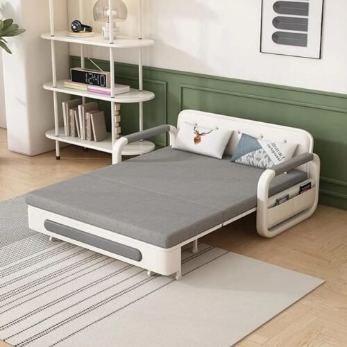 Foldable Sofa Bed with 2 Pillows, Couches and Sofas for Living Room Bedroom, Sleeper Sofa Chair Recliner Lounge (62.2")