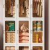 Portable Wardrobe Closet Organizer Large Capacity 20 Deep Plastic Armoire with Magnetic Doors